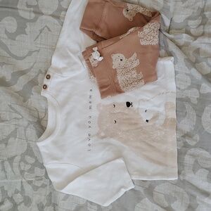 "Love You Mama" Neutral Bear Set 6m